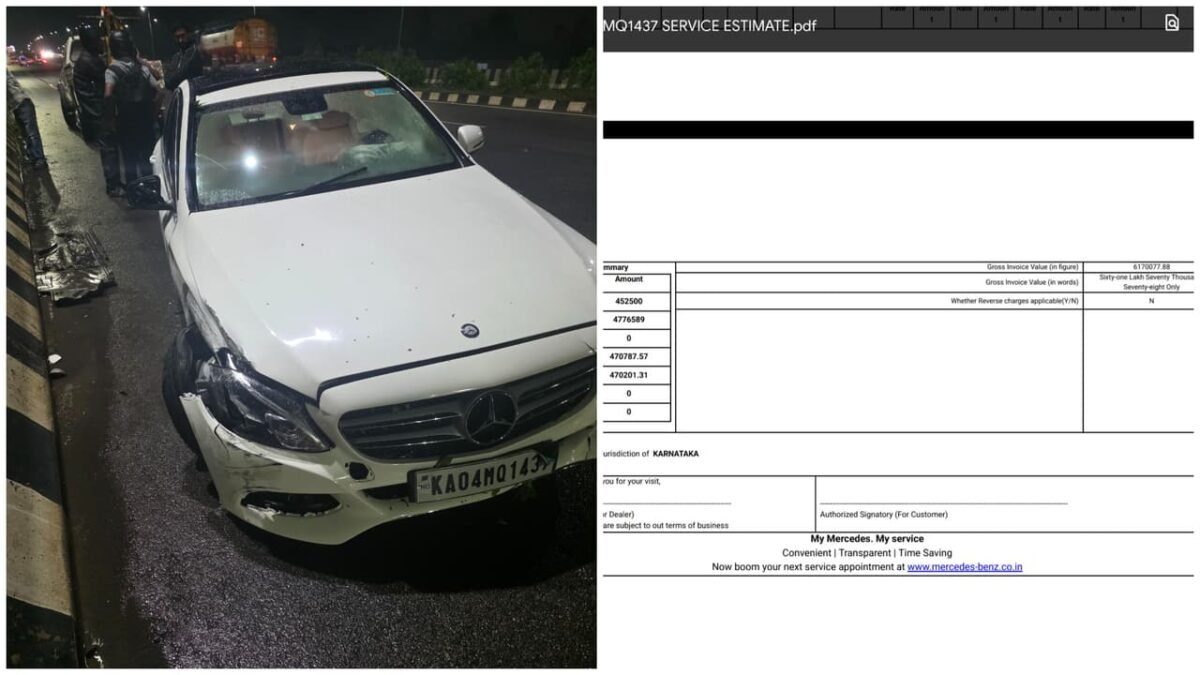 Amazon engineer faces Rs 61 lakh bill after Bengaluru Mercedes crash