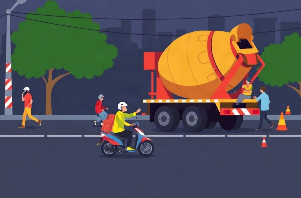 Hotel worker killed in collision with concrete mixer on Doddaballapur main road