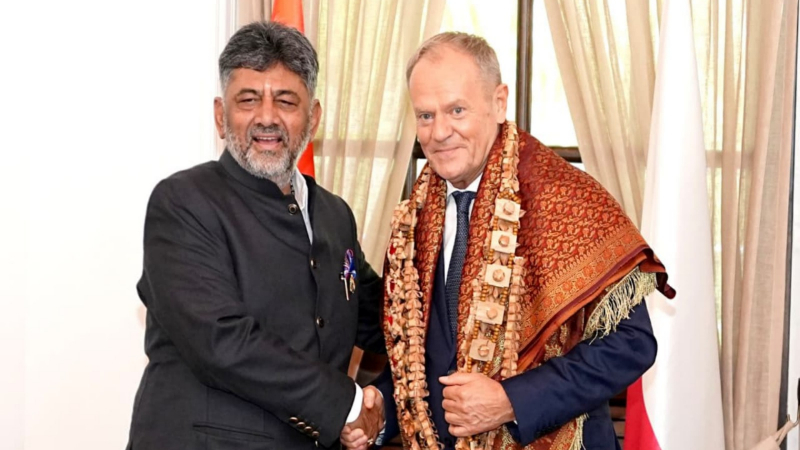 Polish PM Donald Tusk lands in Bengaluru after strategic talks with PM Modi
