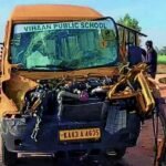 School bus and private company vehicle collide in Konaghatta, Doddaballapura