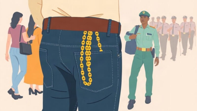 Youth arrested at Kempegowda International Airport for smuggling 900 grams of gold worth ₹1.30 crore in pant pocket
